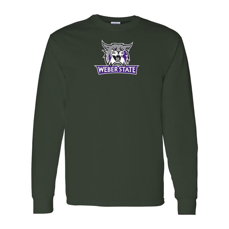 Men's Weber State Wildcats Gildan Heavy Cotton Long Sleeve T-Shirt